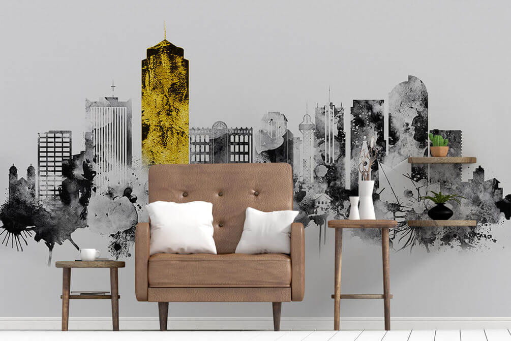 Paysage urbain en noir et blanc u24896pig5 - Paysage urbain en noir et blanc - tegory