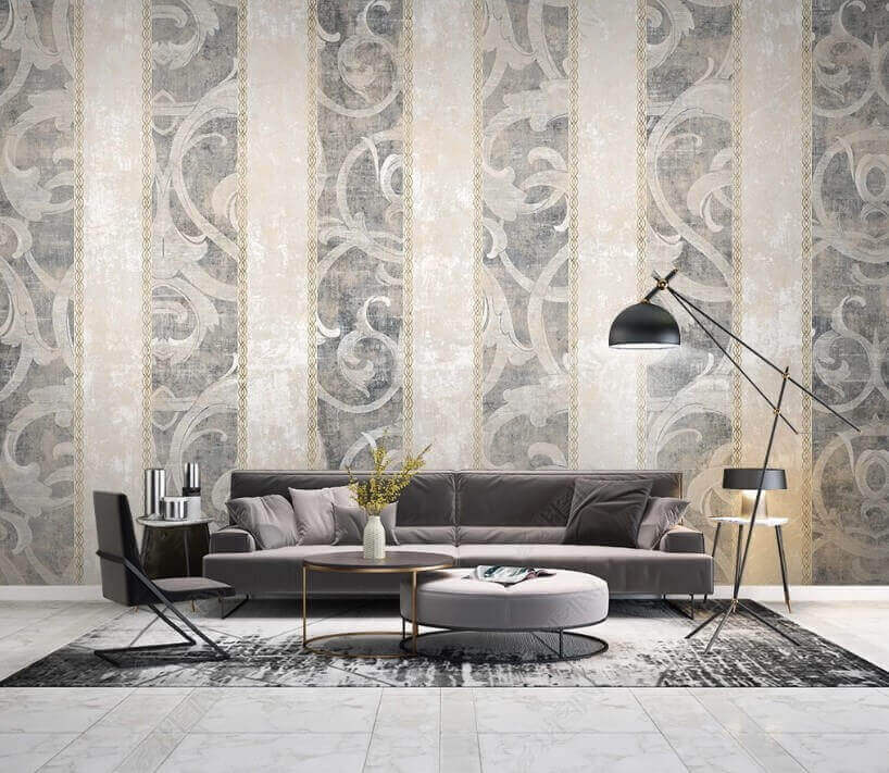 Papier peint avec un motif en forme de tourbillon Papier peint avec un motif en forme de tourbillon