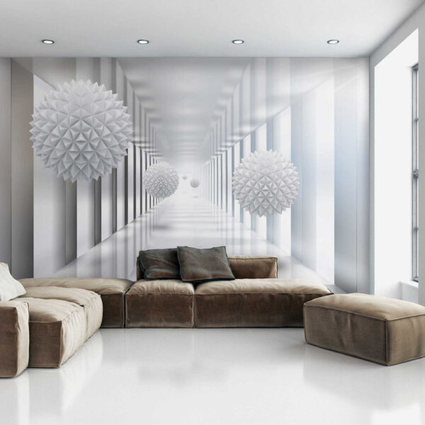 Chambre blanche avec boules blanches Chambre blanche avec boules blanches