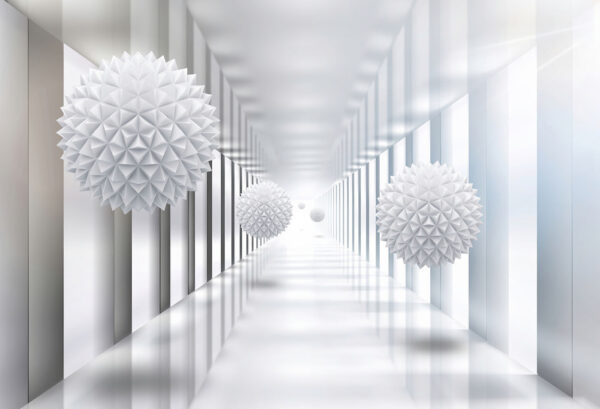Chambre blanche avec boules blanches Chambre blanche avec boules blanches