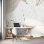 Papier peint Groupe de feuilles brunes