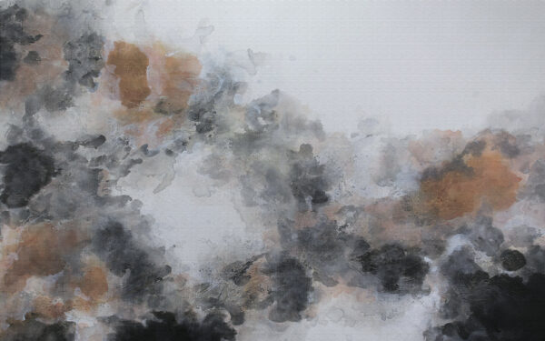 Peinture d'un nuage de couleurs noires et brunes Peinture d'un nuage de couleurs noires et brunes