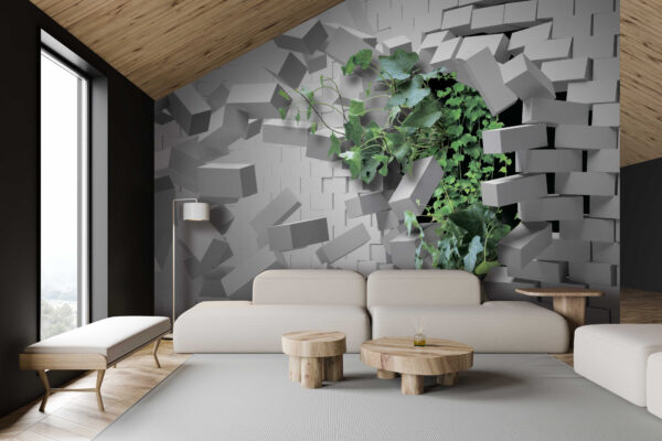 Plante traversant un mur Plante traversant un mur