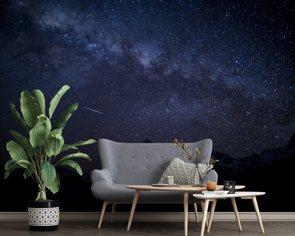 Starry sky over mountains Starry sky over mountains