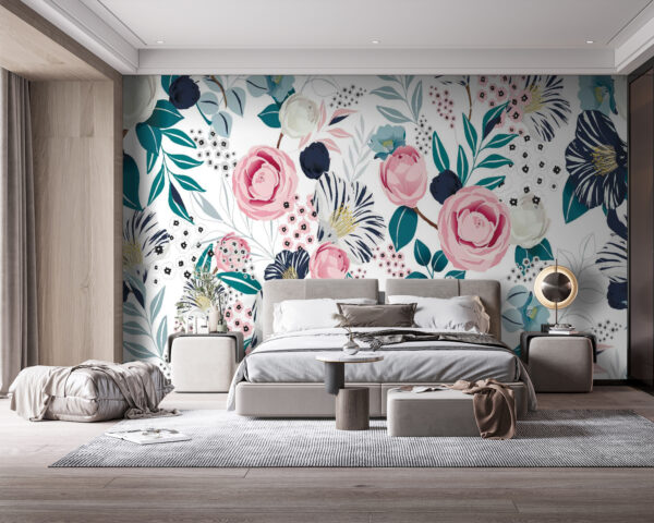Motif de fleurs et de feuilles Motif de fleurs et de feuilles