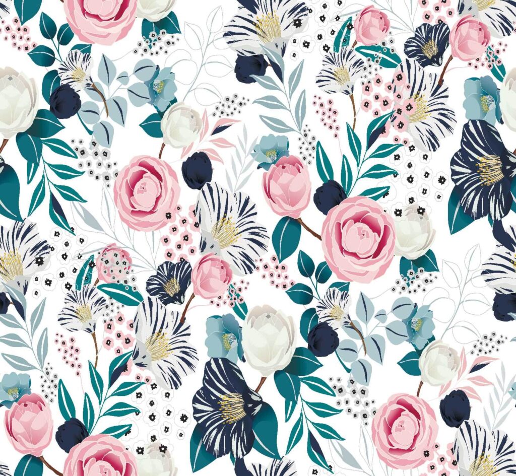 Motif de fleurs et de feuilles Motif de fleurs et de feuilles