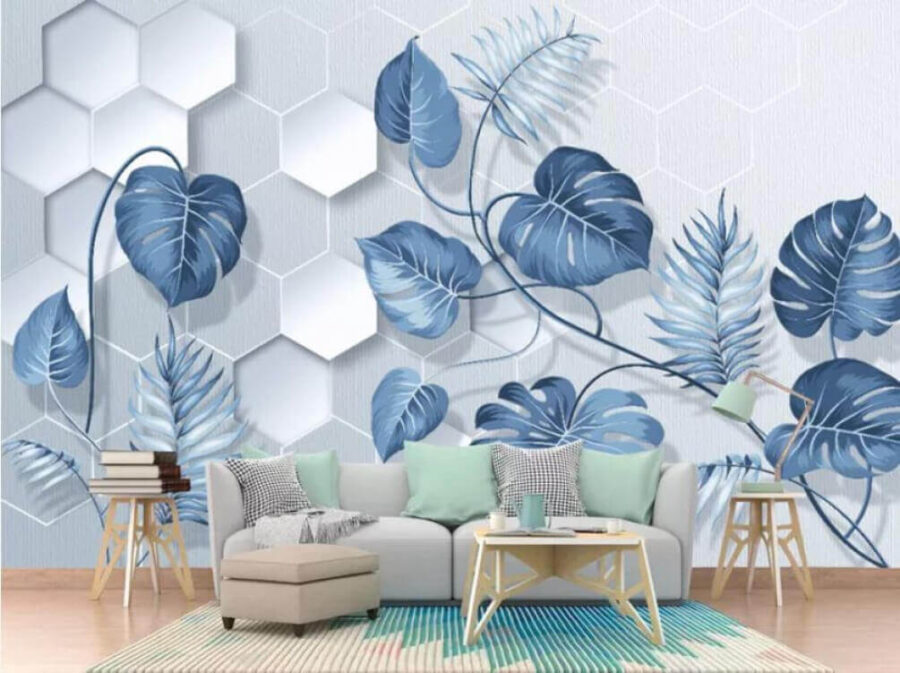 Feuilles bleues sur fond blanc u21004pig1m 900x673 - Feuilles bleues sur fond blanc - tegory