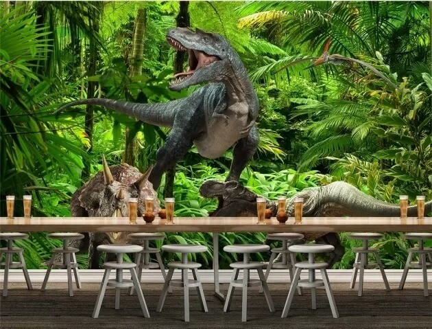 Groupe de dinosaures dans une forêt u20726piq1m - Groupe de dinosaures dans une forêt - tegory