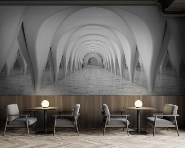 Chambre blanche avec plafond voûté Chambre blanche avec plafond voûté