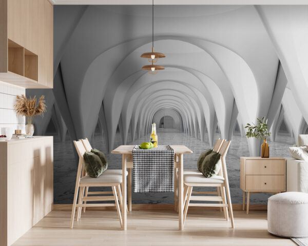 Chambre blanche avec plafond voûté Chambre blanche avec plafond voûté