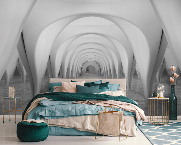 Chambre blanche avec plafond voûté Chambre blanche avec plafond voûté