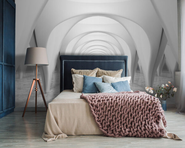 Chambre blanche avec plafond voûté Chambre blanche avec plafond voûté