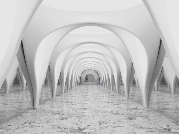 Chambre blanche avec plafond voûté Chambre blanche avec plafond voûté
