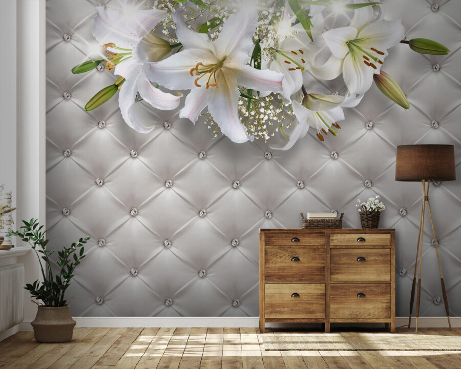 Groupe de fleurs blanches sur fond blanc Groupe de fleurs blanches sur fond blanc