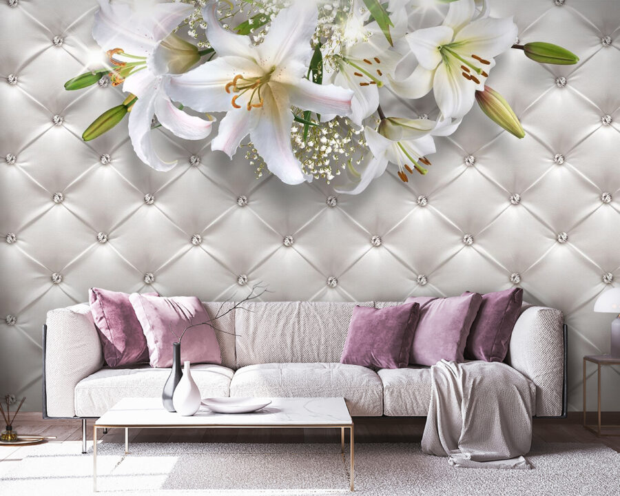 Groupe de fleurs blanches sur fond blanc Groupe de fleurs blanches sur fond blanc