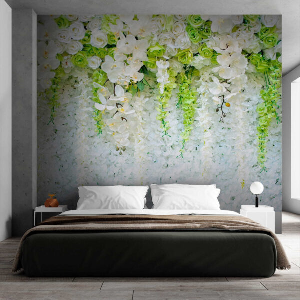 Mur de fleurs et de vignes Mur de fleurs et de vignes