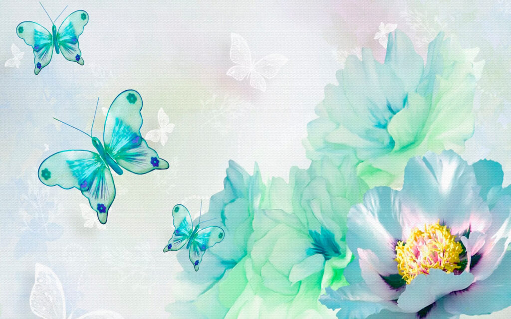 Papillons sur fond blanc Papillons sur fond blanc