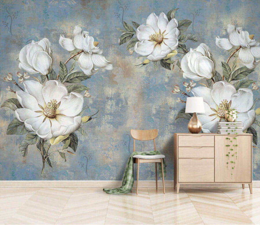 Groupe de fleurs blanches