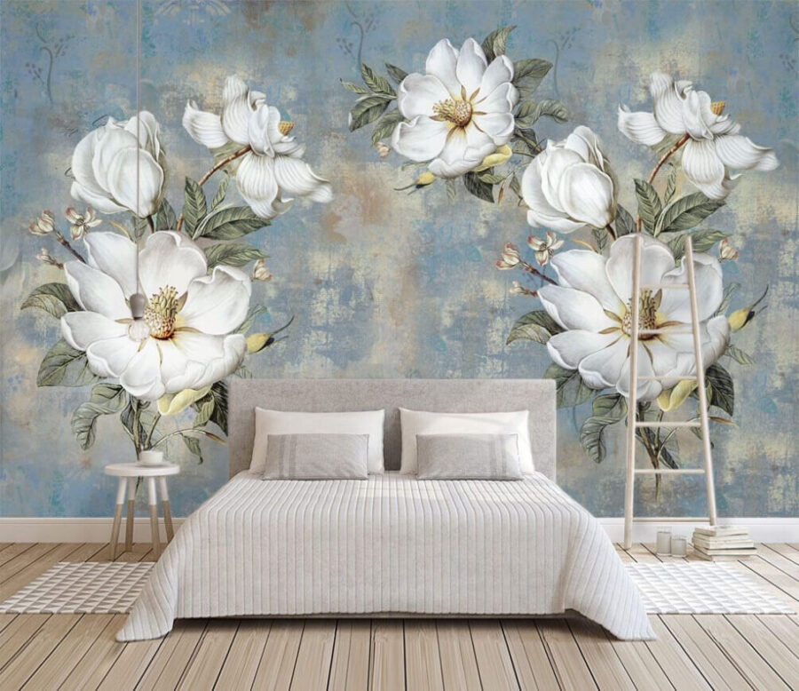 Groupe de fleurs blanches