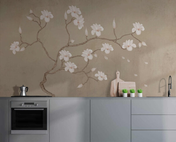 Fleurs blanches sur une branche Fleurs blanches sur une branche