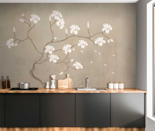 Fleurs blanches sur une branche Fleurs blanches sur une branche