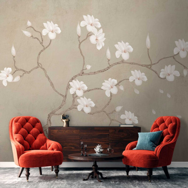 Fleurs blanches sur une branche Fleurs blanches sur une branche