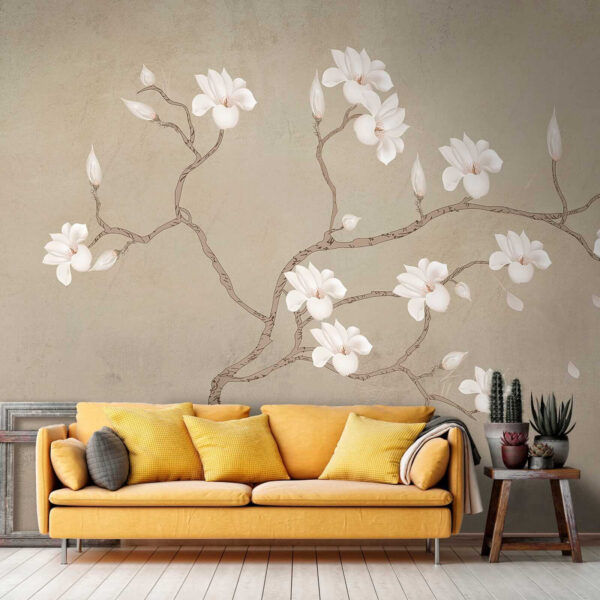 Fleurs blanches sur une branche Fleurs blanches sur une branche