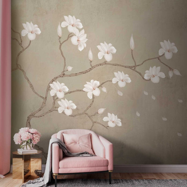 Fleurs blanches sur une branche Fleurs blanches sur une branche