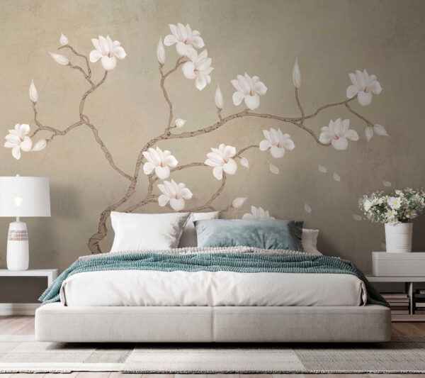 Fleurs blanches sur une branche Fleurs blanches sur une branche