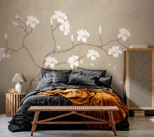 Fleurs blanches sur une branche Fleurs blanches sur une branche