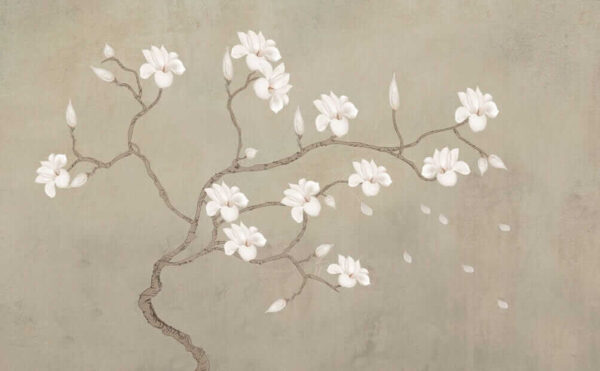 Fleurs blanches sur une branche Fleurs blanches sur une branche