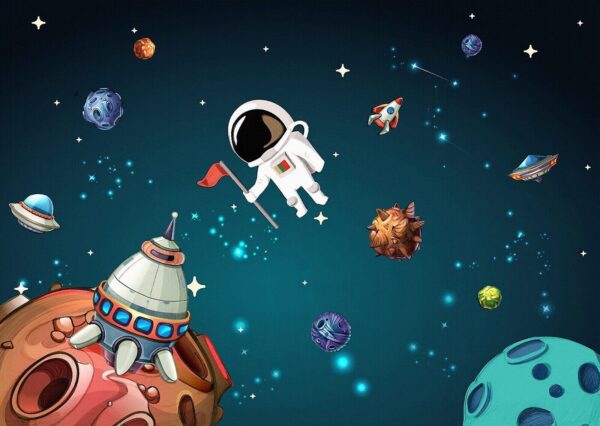 Scène spatiale de dessin animé avec des planètes et des étoiles u13898p 600x426 - Scène spatiale de dessin animé avec des planètes et des étoiles - tegory