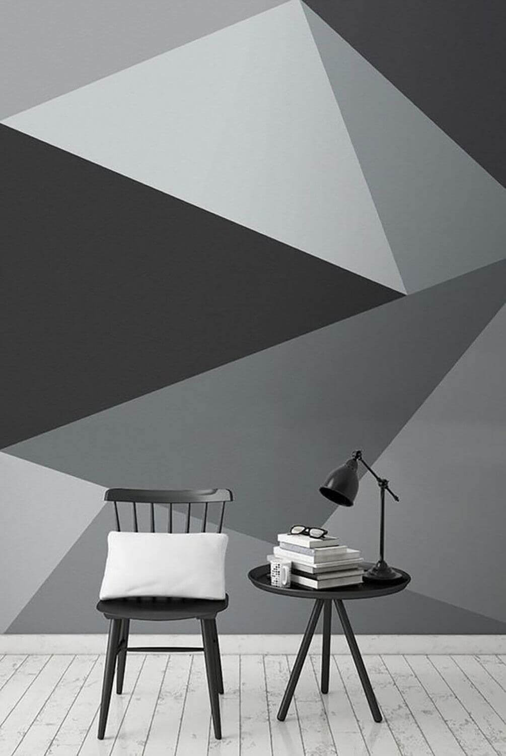 Motif triangulaire gris et blanc u13279pig1m - Motif triangulaire gris et blanc - tegory