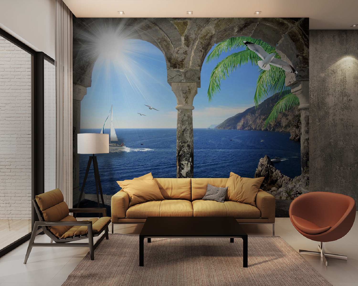 u12665pig28m - Vue sur l'océan depuis une arche en pierre - tegory