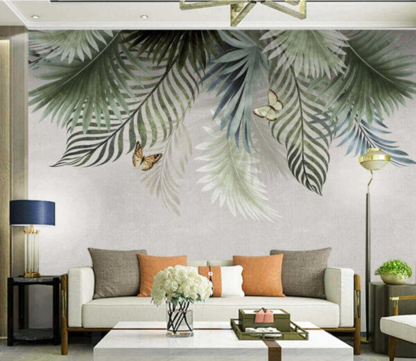 Groupe de papillons sur des feuilles Groupe de papillons sur des feuilles