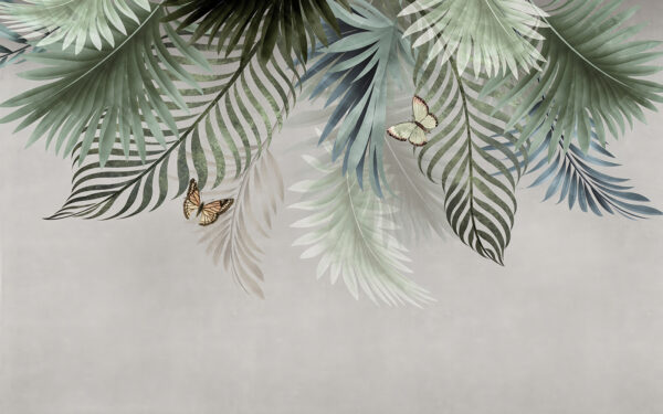 Groupe de papillons sur des feuilles Groupe de papillons sur des feuilles