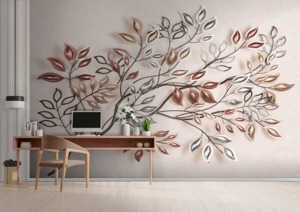 Arbre en métal avec feuilles Arbre en métal avec feuilles