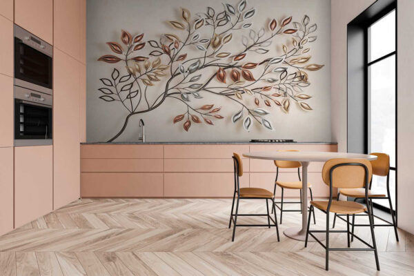 Arbre en métal avec feuilles Arbre en métal avec feuilles