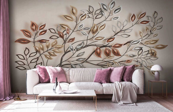 Arbre en métal avec feuilles Arbre en métal avec feuilles