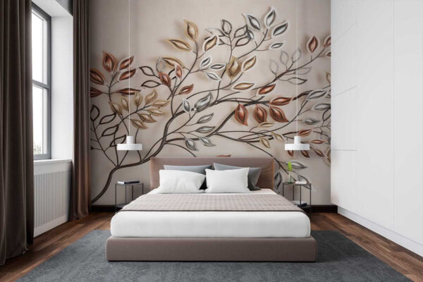 Arbre en métal avec feuilles Arbre en métal avec feuilles