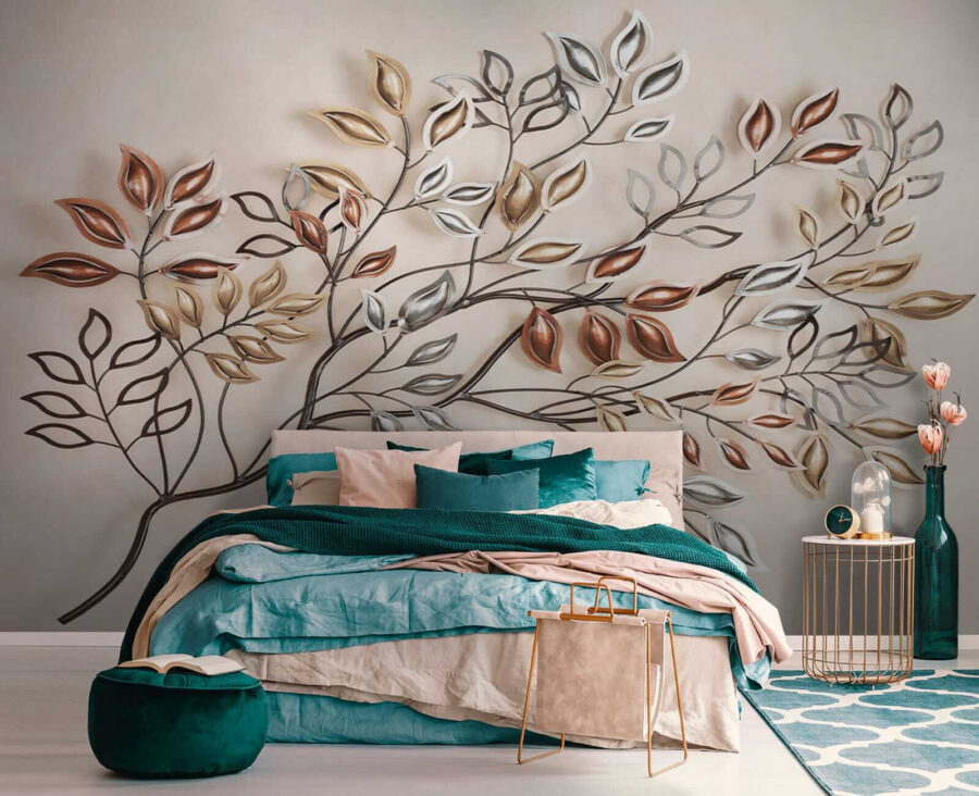 Arbre en métal avec feuilles Arbre en métal avec feuilles