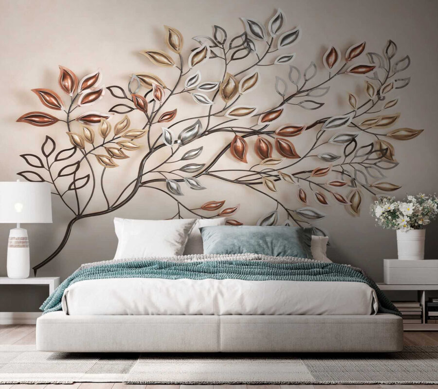 Arbre en métal avec feuilles Arbre en métal avec feuilles
