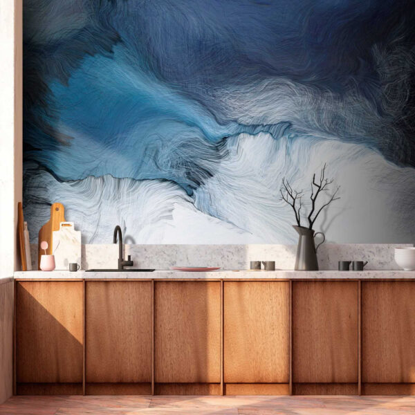 Peinture bleue et blanche Peinture bleue et blanche