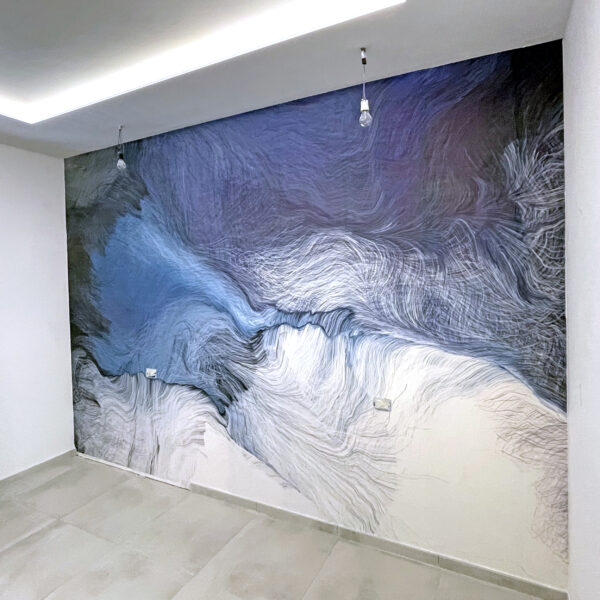Peinture bleue et blanche Peinture bleue et blanche