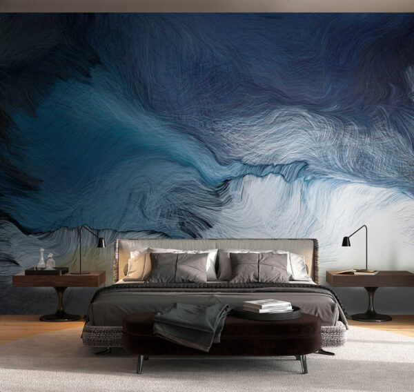 Peinture bleue et blanche Peinture bleue et blanche