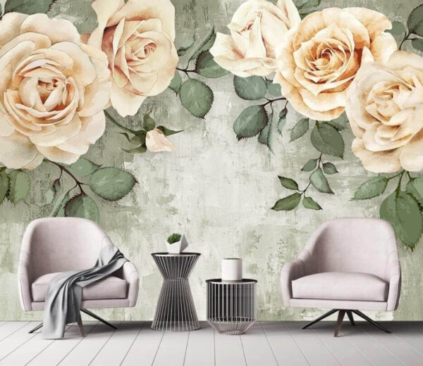 Groupe de roses avec feuilles Groupe de roses avec feuilles