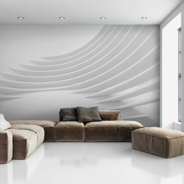 Pièce blanche aux lignes courbes Pièce blanche aux lignes courbes