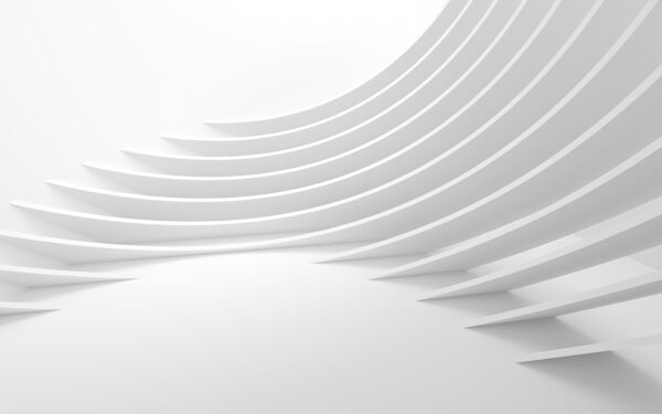 Pièce blanche aux lignes courbes Pièce blanche aux lignes courbes