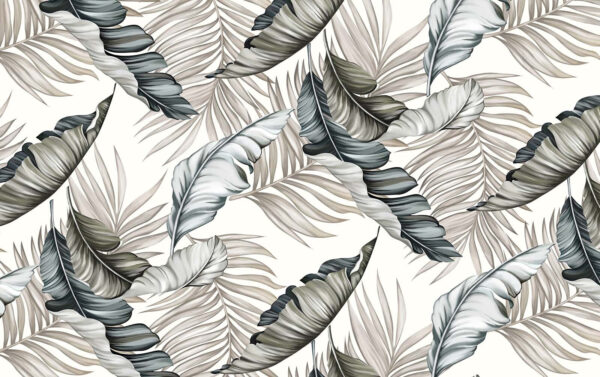 Motif de feuilles sur fond blanc Motif de feuilles sur fond blanc