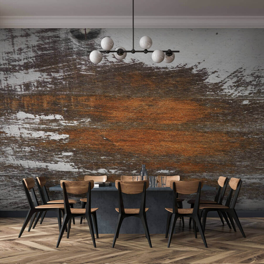 Texture de bois rustique avec traces de peinture